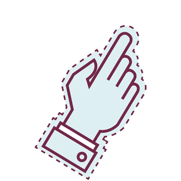 Geïsoleerde handpictogram menselijke index — Stockvector