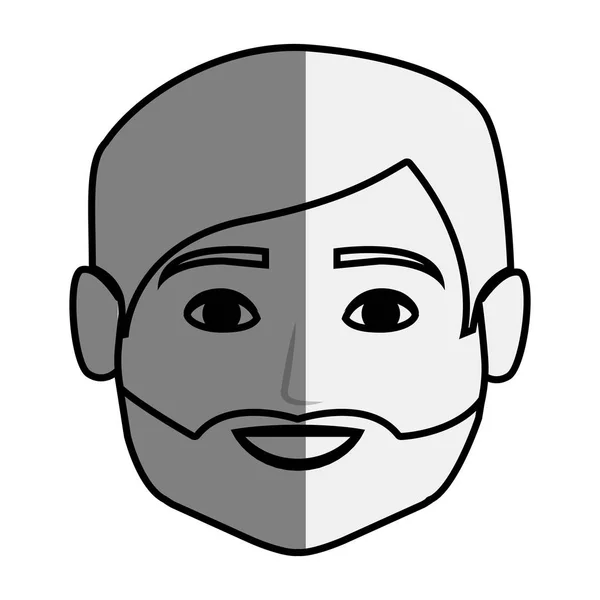 Голова молодого человека изолирована иконой — стоковый вектор