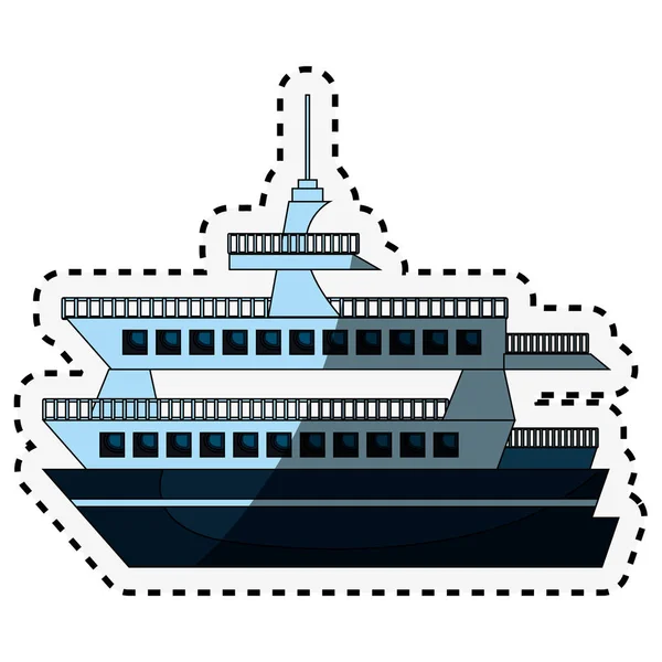 Круїзний корабель ізольована ікона — стоковий вектор