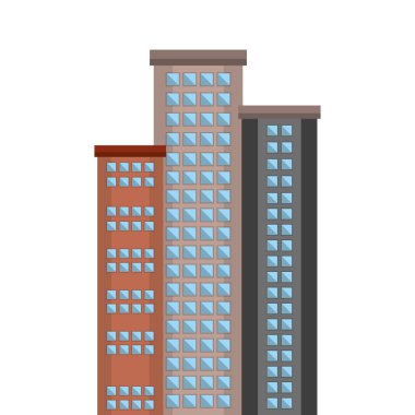 büyük bina izole simgesi