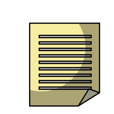 Office belgeleri izole simgeler