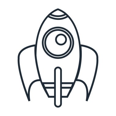 Roket start-up izole simgesi