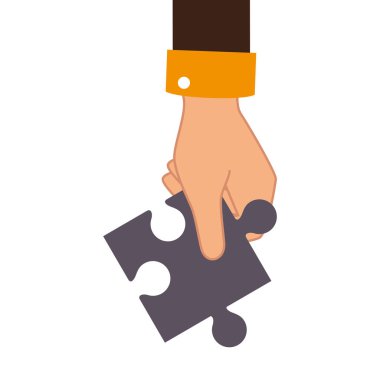 Bulmaca adet oyun simgesi ile insan el