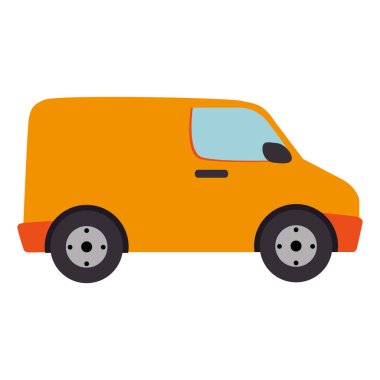 Van teslim araç izole simgesi