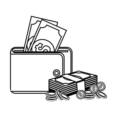 m-cüzdan para izole simgesi