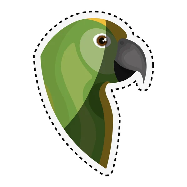 귀여운 앵무새 고립 된 아이콘 — 스톡 벡터