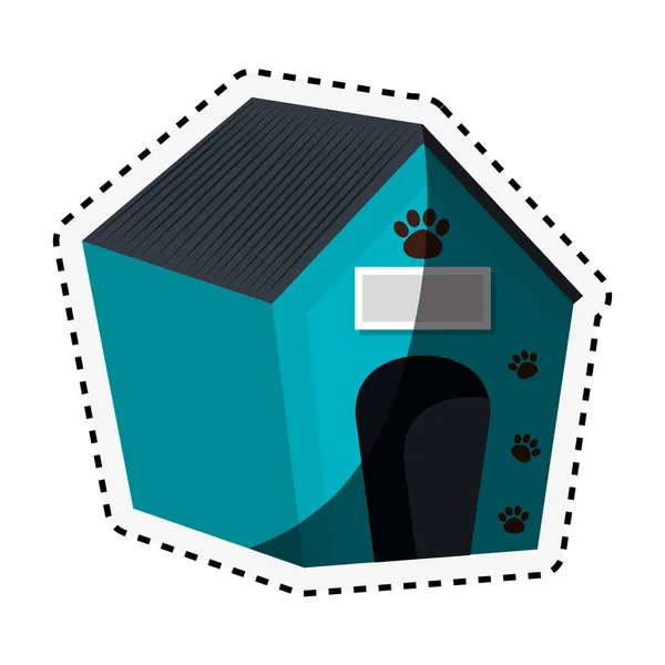 Maison animal isolé icône — Image vectorielle