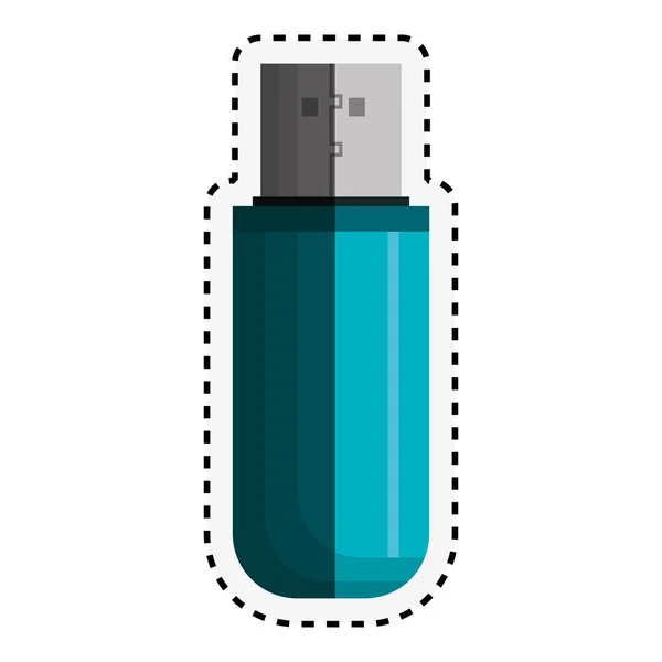 Mémoire USB icône isolée — Image vectorielle