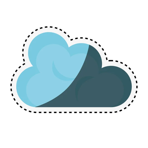 Cloud computing geïsoleerde pictogram — Stockvector