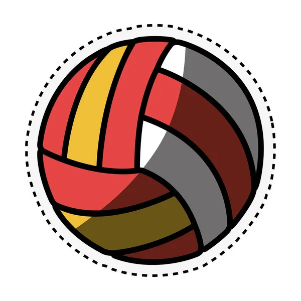 Icono del emblema del deporte voleibol — Vector de stock