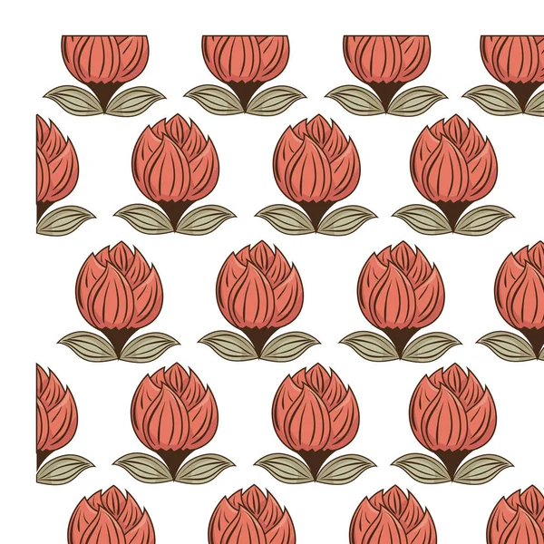 Fond motif fleur décorative — Image vectorielle