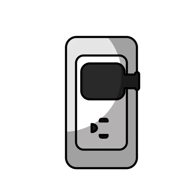 Energie aansluiting geïsoleerde pictogram — Stockvector