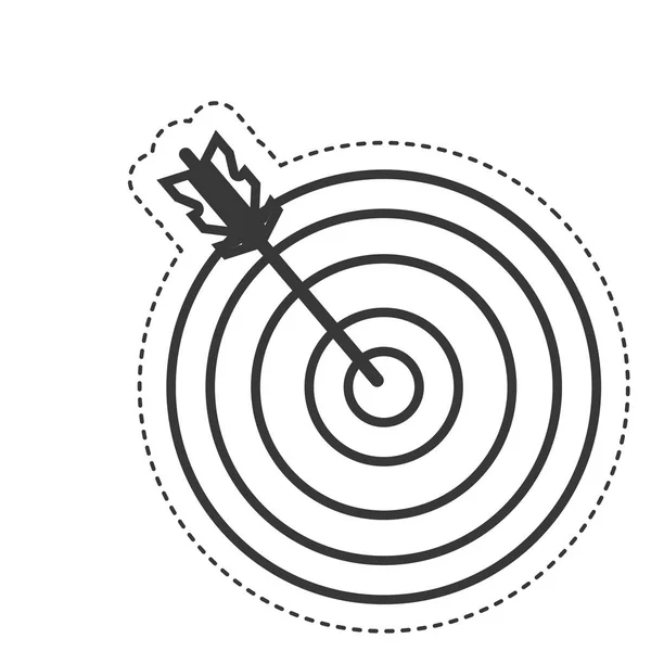 Cible flèche succès icône isolée — Image vectorielle