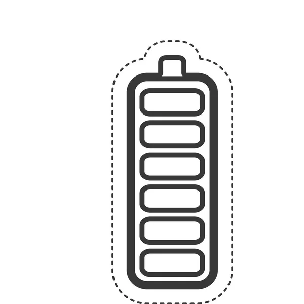 Level baterai ikon terisolasi - Stok Vektor