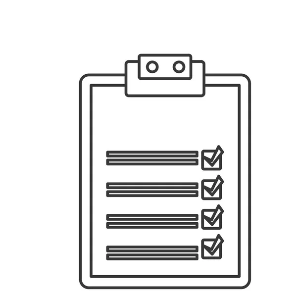 Kertas clipboard ikon terisolasi - Stok Vektor