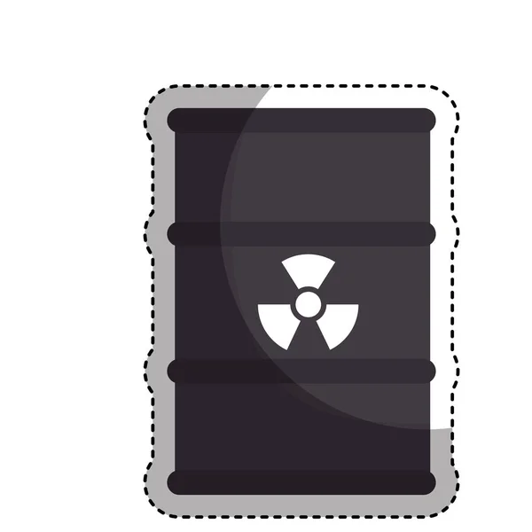 Ícone isolado tanque nuclear — Vetor de Stock