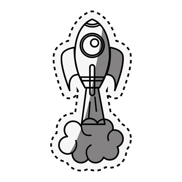 Rocket start-up isolated icon — Stock Vector