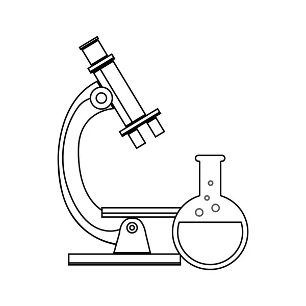 Microscope device isolated icon — Stock Vector