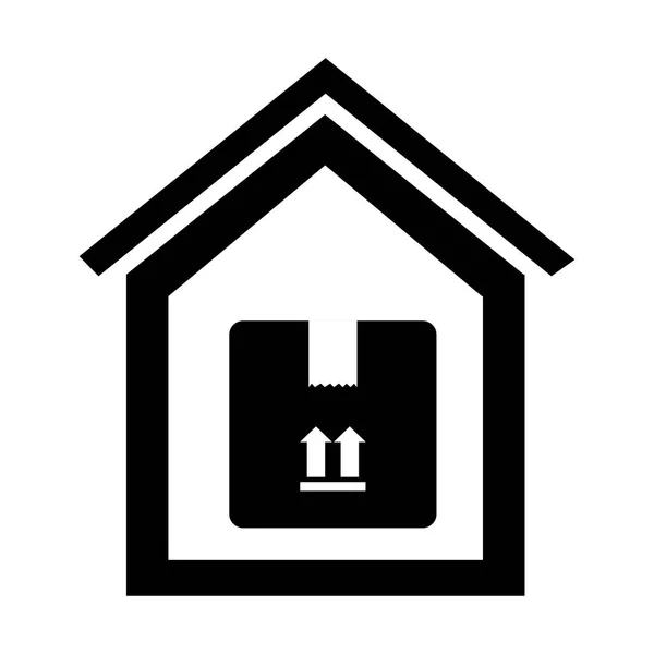 Magazijn gebouw geïsoleerde pictogram — Stockvector