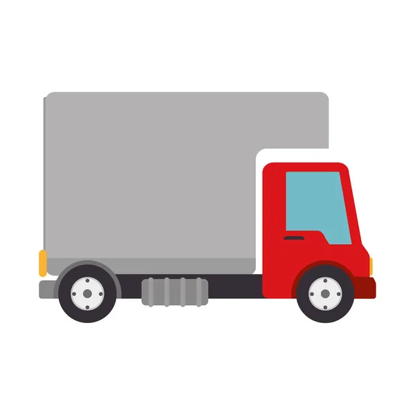 Ізольована іконка транспортного засобу доставки вантажівки — стоковий вектор
