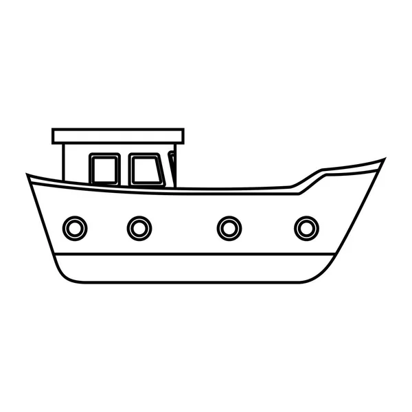 화물 선박 고립 된 아이콘 — 스톡 벡터