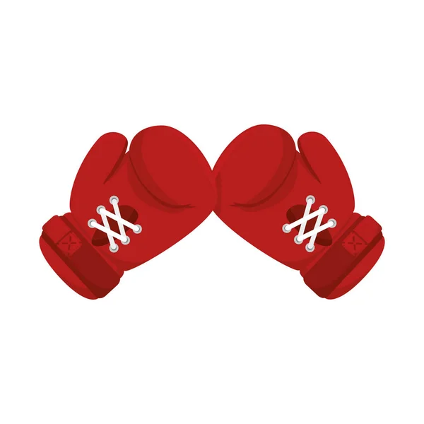 Boxing gloves equipment icon — Stock Vector