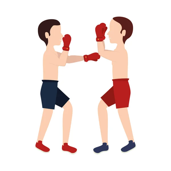 Boxer silueta avatar ikona — Stockový vektor
