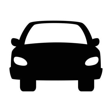 araba araç siluet izole simgesi