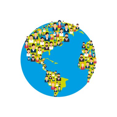 dünya gezegen insanlarla