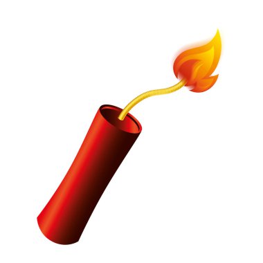 dinamit sopa izole simgesi