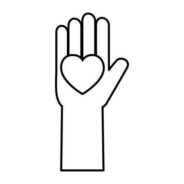 kalp bakım izole simgesi