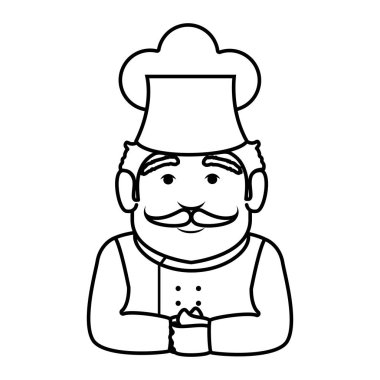 Şef karakter izole simgesi