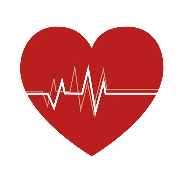 Kalp bakım izole simgesi — Stok Vektör