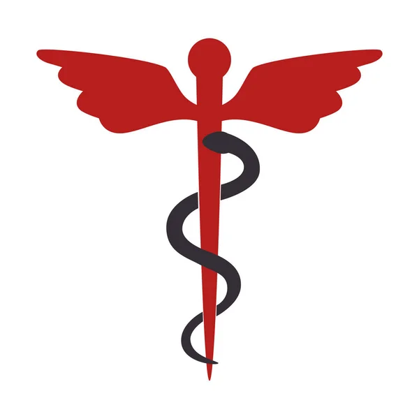 Caduceus teken geïsoleerde pictogram — Stockvector