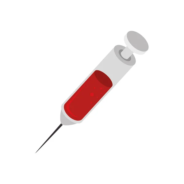 Seringue médicale icône isolée — Image vectorielle