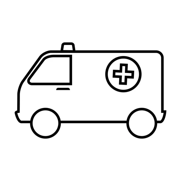 Ambulance emergency vehicle icon — Stock Vector