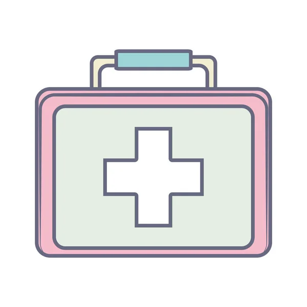 Medical kit isolated icon — Stock Vector