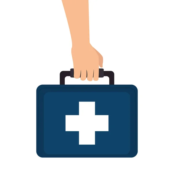 Medical kit isolated icon — Stock Vector