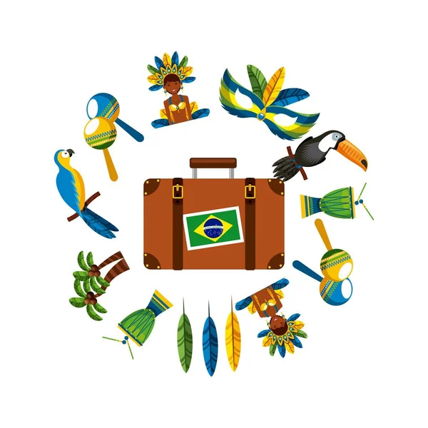 Σχεδιασμός χώρα Βραζιλία — Διανυσματικό Αρχείο