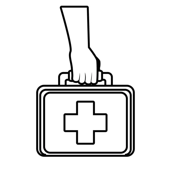 Medical kit isolated icon — Stock Vector