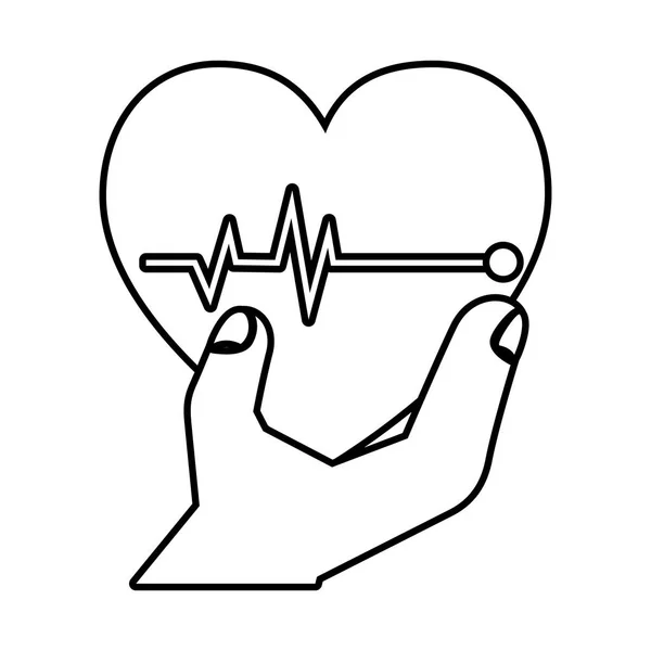 Ізольована іконка догляду за серцем — стоковий вектор