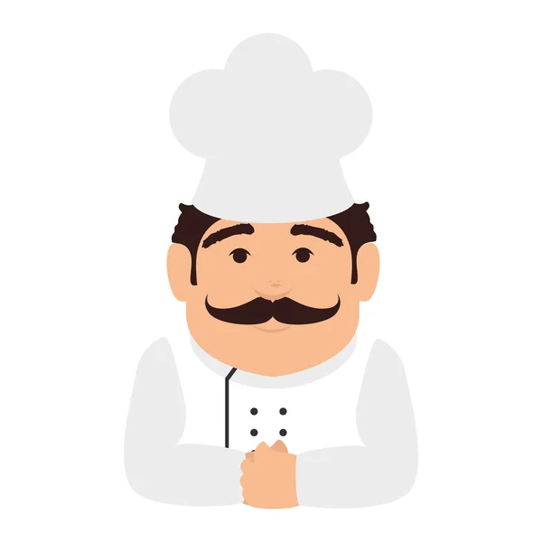 Ícone de personagem chef isolado — Vetor de Stock