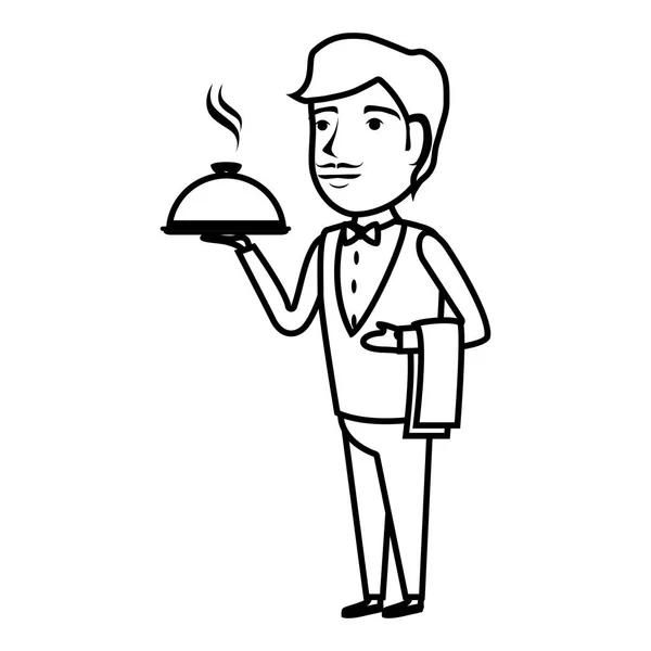 Waiter Clipart Black And White