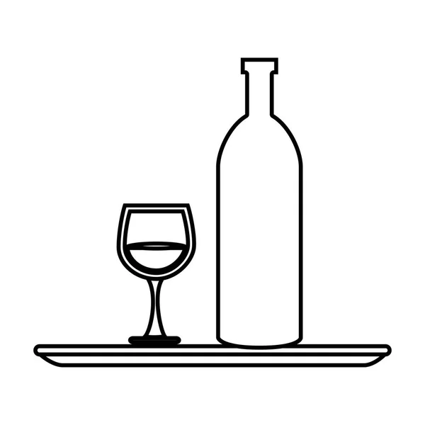 Hand waiter isolated icon — Stock Vector