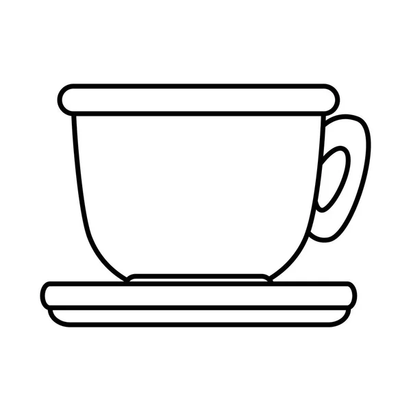 Koffie kopje drinken geïsoleerde pictogram — Stockvector