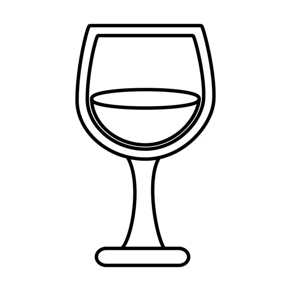 Tasse de vin icône isolée — Image vectorielle