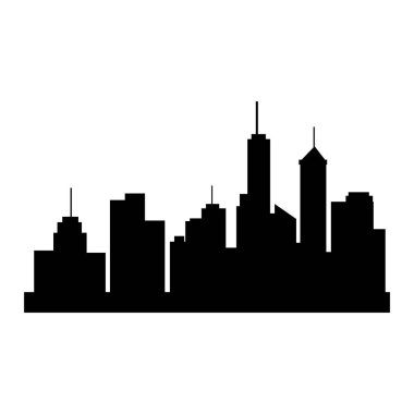 Cityscape binalar izole simgesi