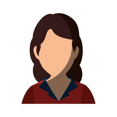 kadın avatar karakteri izole edilmiş simge