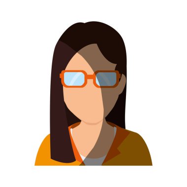 kadın avatar karakteri izole edilmiş simge