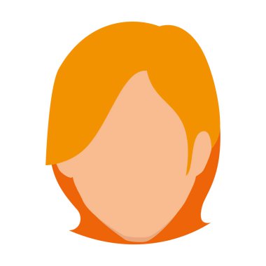 kadın avatar karakteri izole edilmiş simge